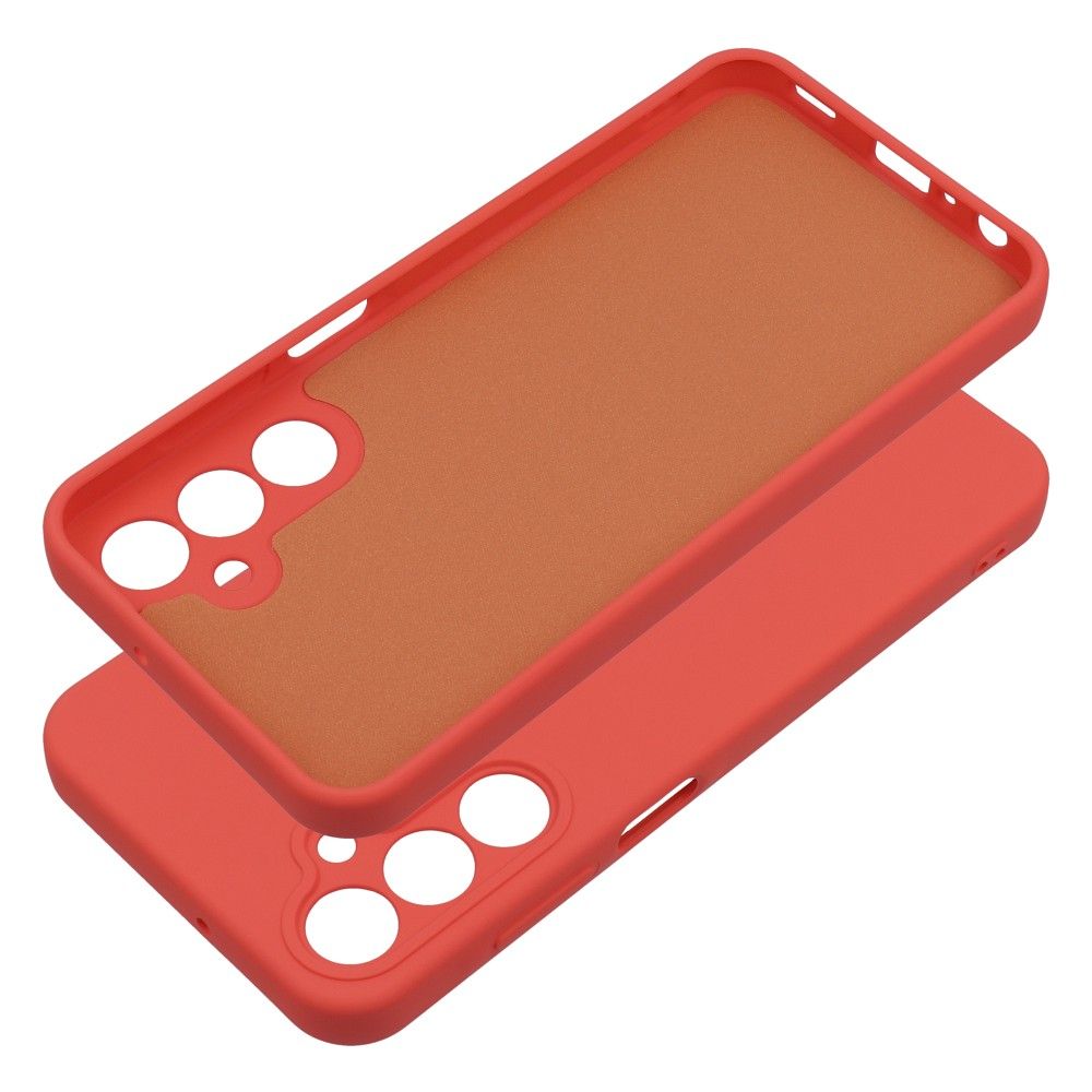 Husa BestCase® Premium Silicon, Compatibila Cu Samsung Galaxy A15, 1.2MM Slim, Microfibra in interior, Antisoc, Rezistent la socuri, Protectie Camera, Margini ridicate pentru protectia ecranului, Portocaliu