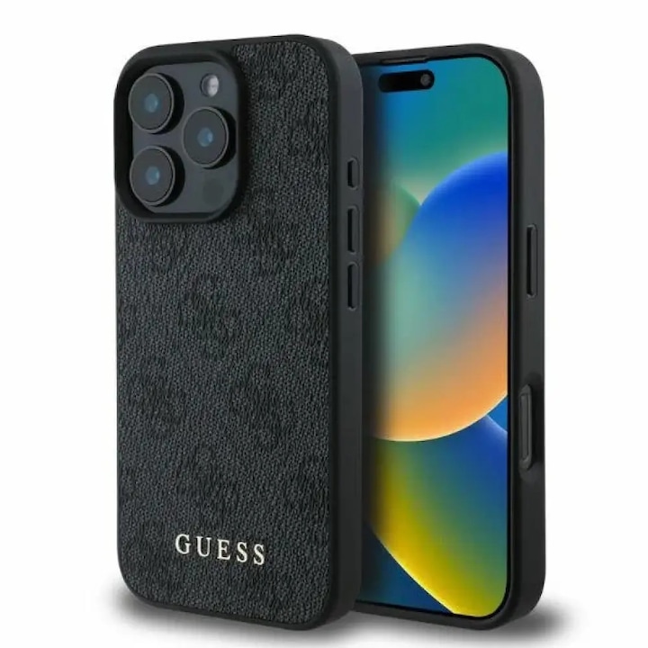 Husa pentru iPhone 16 Pro - Guess Hardcase 4G Classic (GUHCP16LG4GFGR) - Black