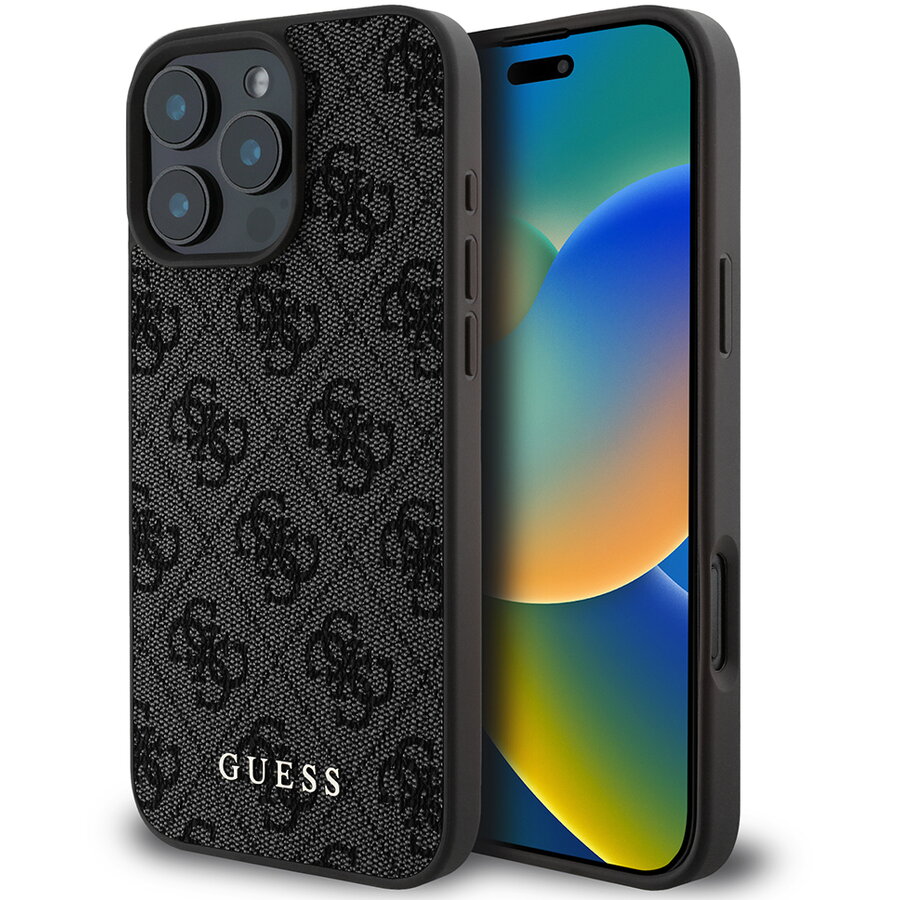 Husa pentru iPhone 16 Pro - Guess Hardcase 4G Classic (GUHCP16LG4GFGR) - Black