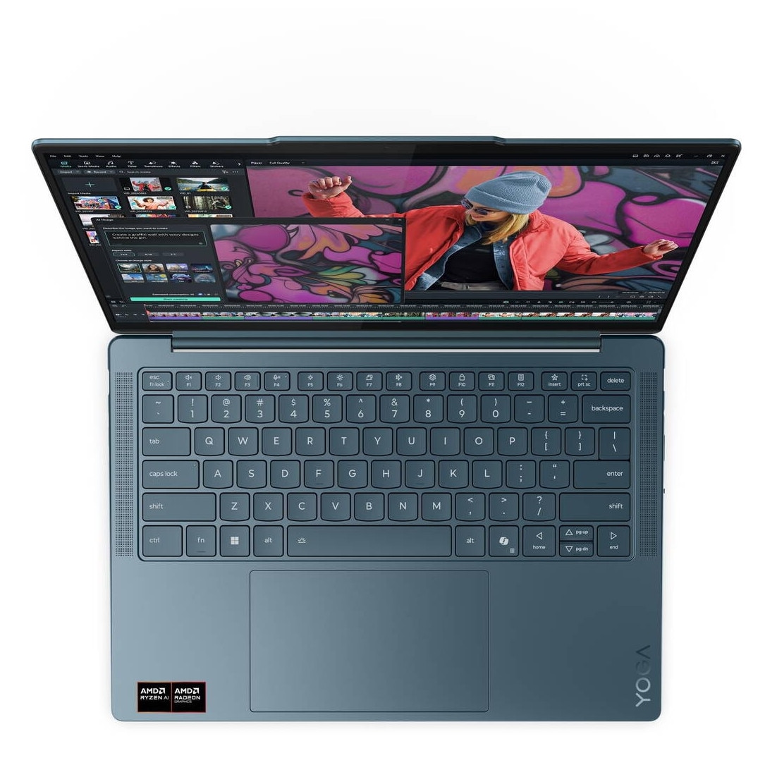 Laptop Lenovo Yoga Slim 7 WUXGA 14 inch AMD Ryzen AI 5 330 16GB 512GB SSD Windows 11 Home Tidal Teal