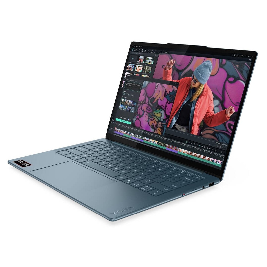 Laptop Lenovo Yoga Slim 7 WUXGA 14 inch AMD Ryzen AI 5 330 16GB 512GB SSD Windows 11 Home Tidal Teal