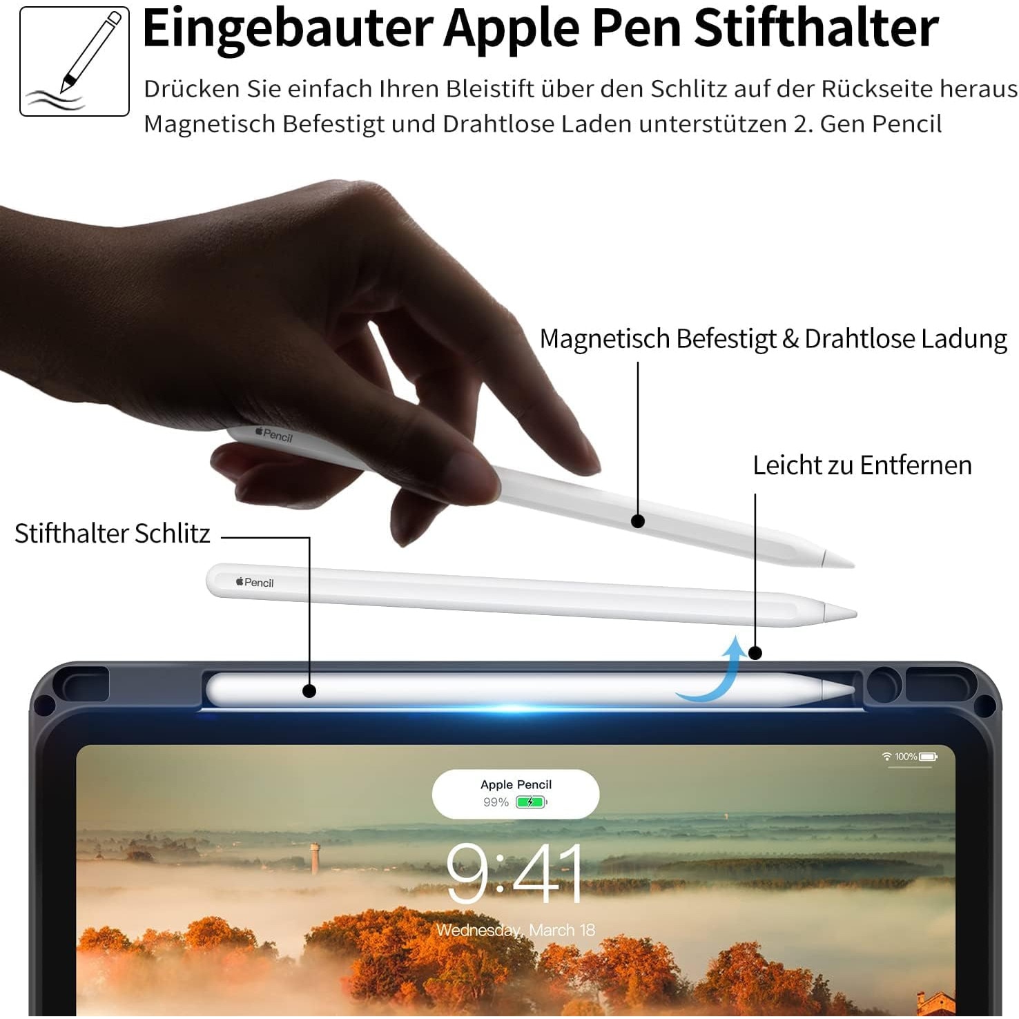 Husa Tableta, Holimet Pentru iPad Air 13 Inch 2024 (M2), Functie Stand Multi-unghi Si Suport Stylus, Piele Sintetica, Maro
