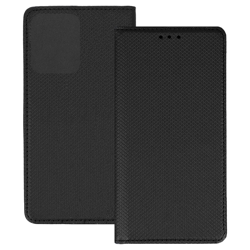 Husa pentru Motorola Moto G17 Power, PU Casual Book, Buzunar card, Inchidere magnetica, Functie stand / suport, Decupaj difuzor apeluri, Acoperire completa 360 de grade, Protectie fata-spate, Tip carte, Negru
