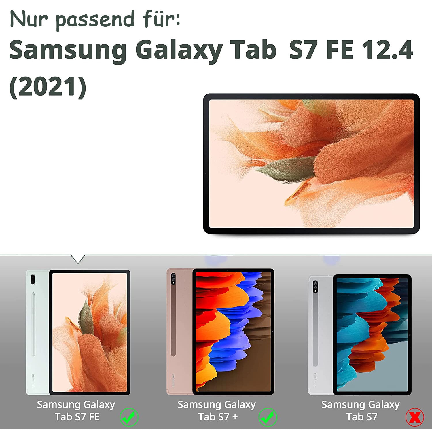 Husa pentru tableta compatibila cu Samsung Galaxy Tab S7 FE 12.4 / S8+ 5G / S7+ 12.4, model 0805BM-WXOTTO-CWY-0060, subtire din piele PU ecologica cu interior TPU si suport stand, negru, 29 x 20 x 1,3 cm