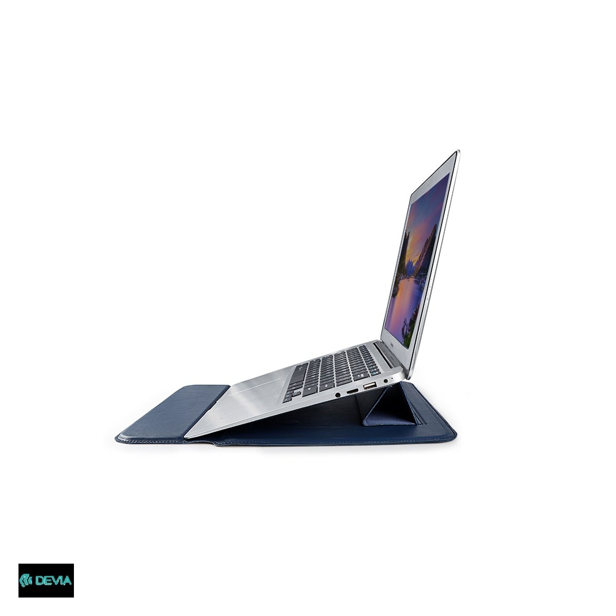 Husa laptop Devia Ultra-Thin 15.4", Albastru