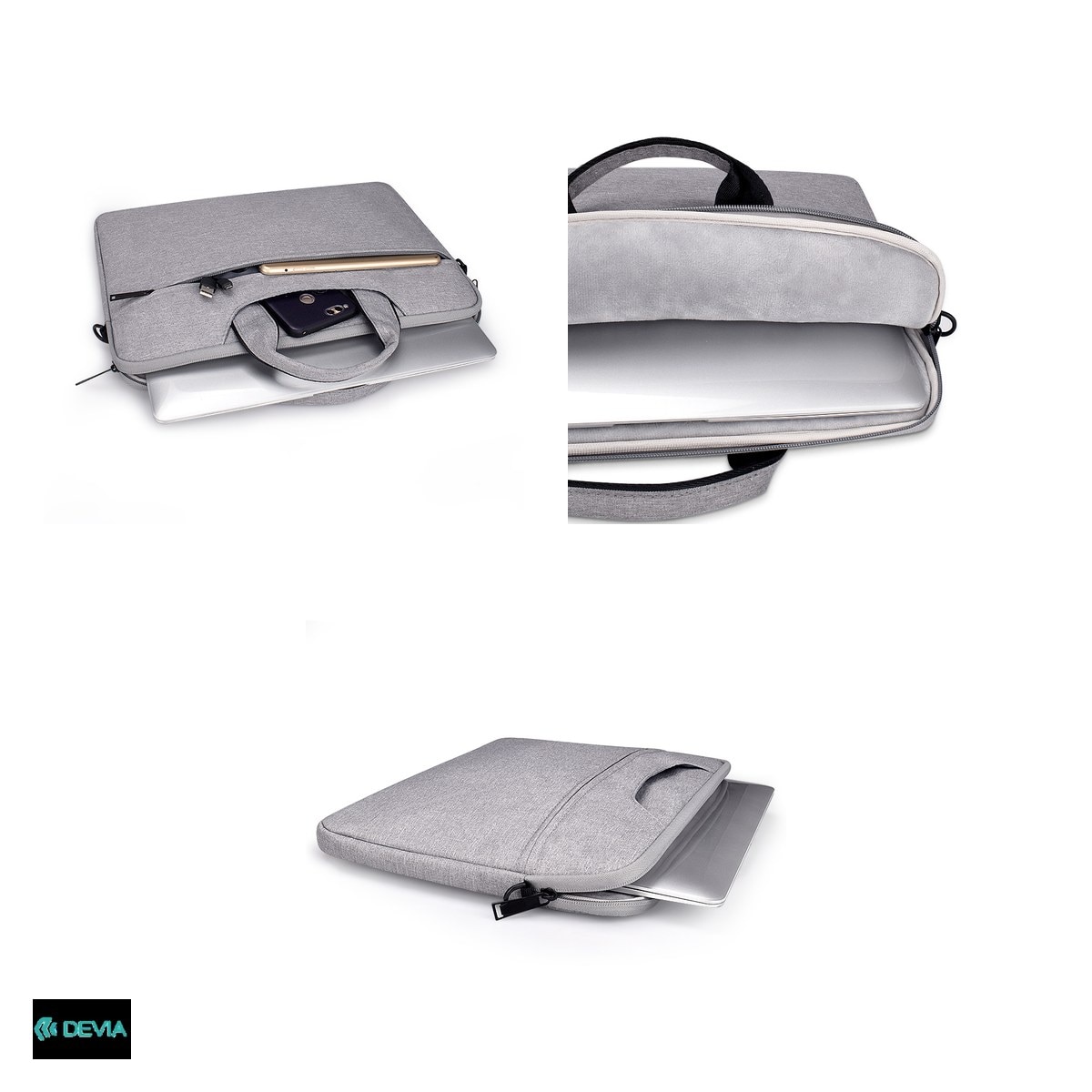 Geanta laptop Devia Justyle 15.4", Gri