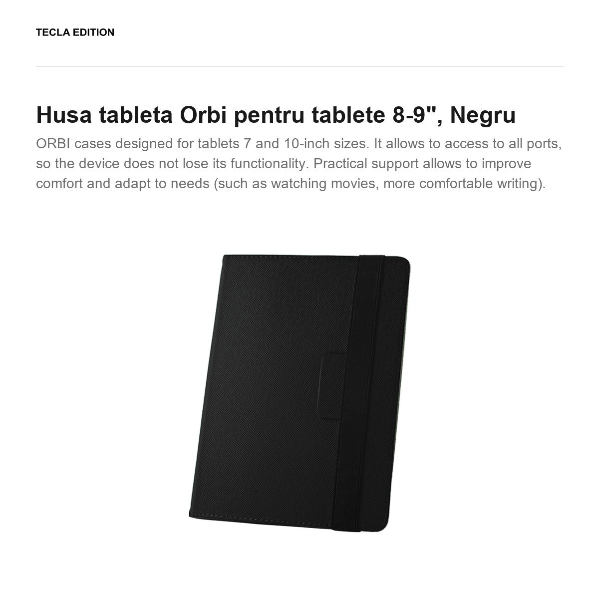 Husa tableta Orbi pentru tablete 8-9", Negru