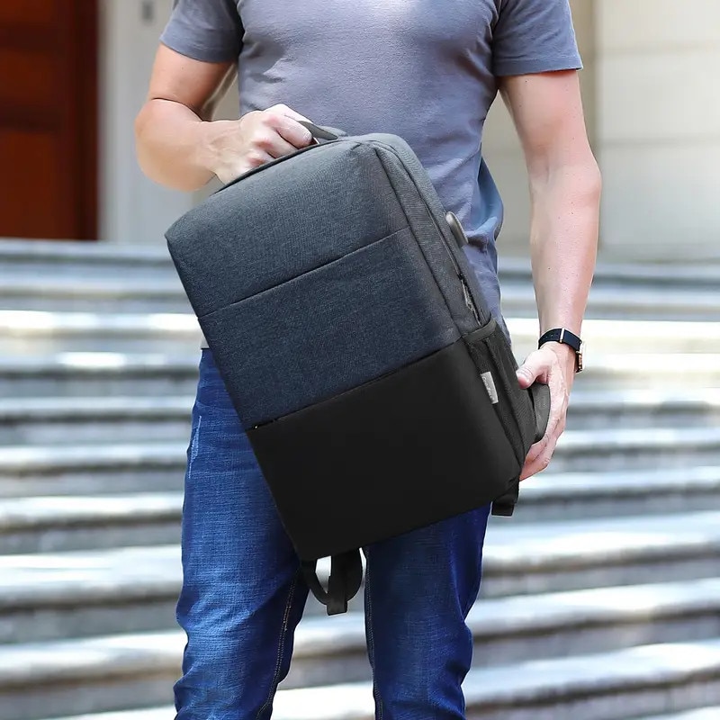 Rucsac laptop, 16 inch, impermeabil, din nylon, culoare solida