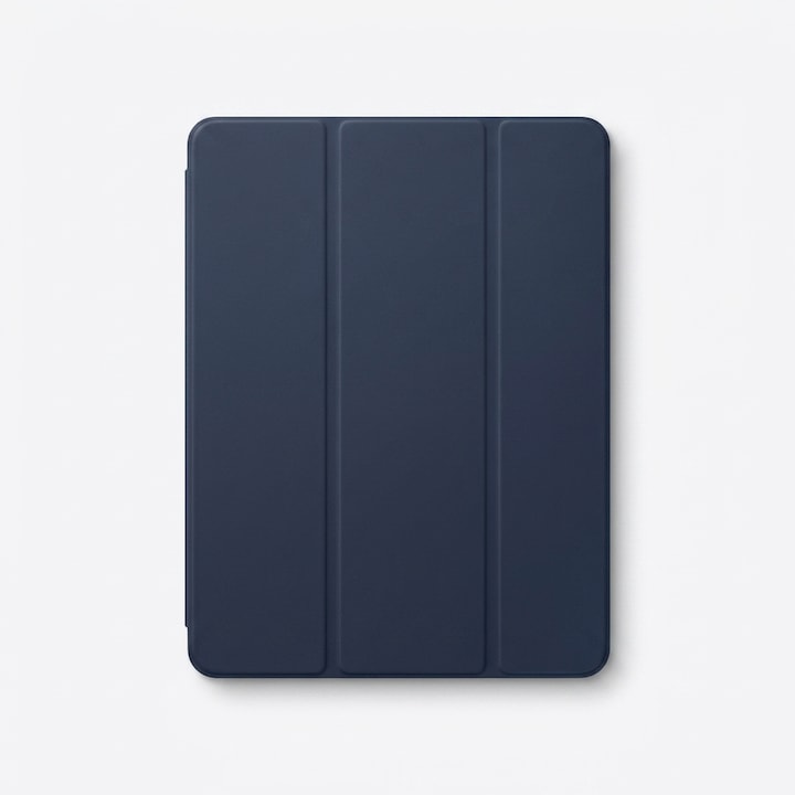 Husa tip carte pentru iPad Air 10.9 / Pro 11 inch, spate transparent, bleumarin