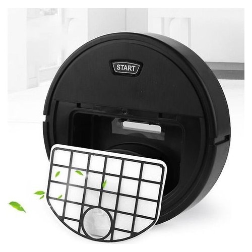 Robot aspirator 3-in-1 (maturare, aspirare, mop), pentru par de animale, perii laterale, profil jos 22x22x6 cm, negru