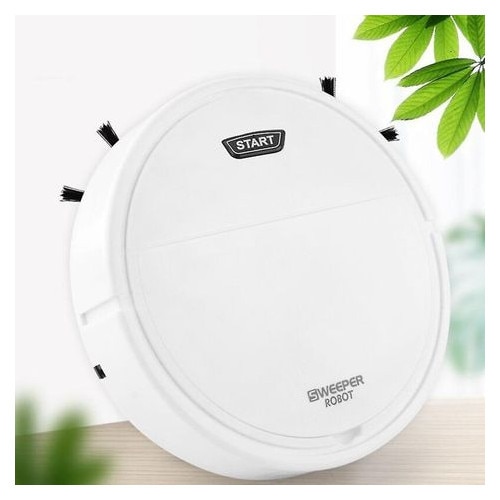 Robot aspirator 3-in-1 (maturare, aspirare, mop), pentru par de animale, perii laterale, profil jos 22x22x6 cm, negru