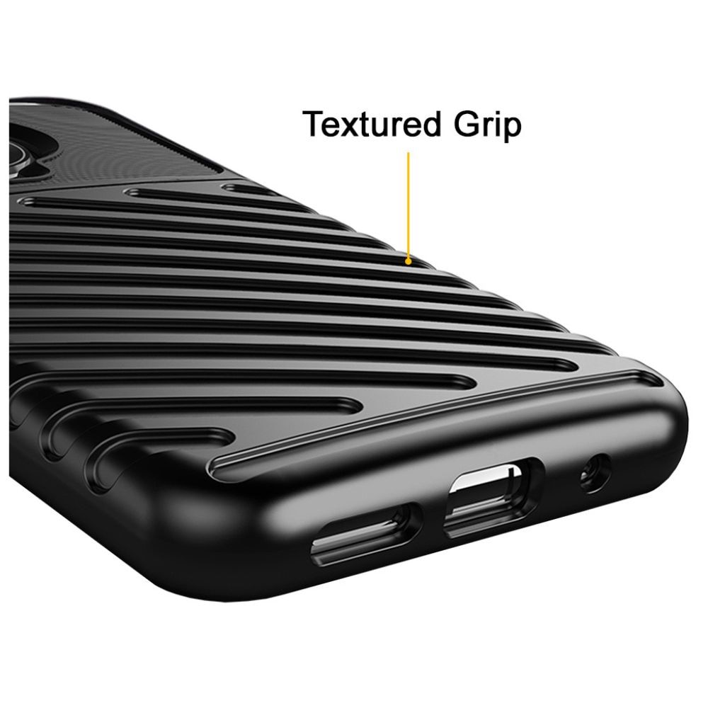 Husa Carbon Design, pentru Poco X3/ X3 Pro, rezistenta la socuri, Shield Thunder, Negru