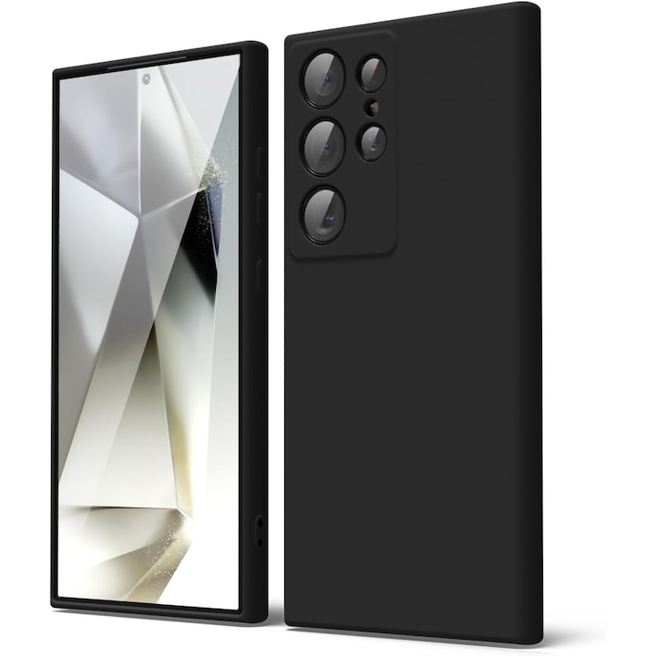 Husa telefon Anccer, pentru Samsung Galaxy S24 Ultra, silicon, negru