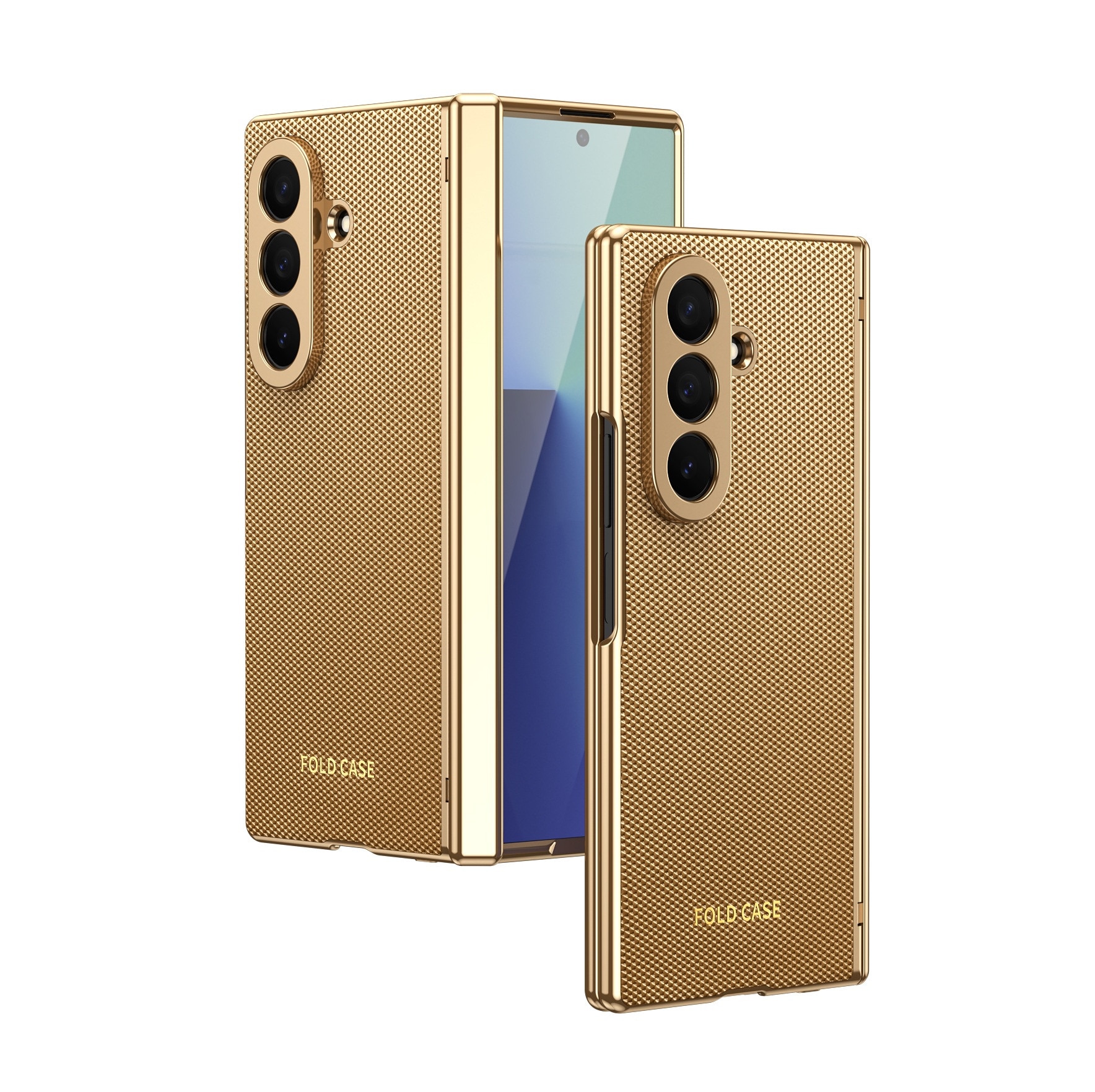 Husa pentru Samsung Galaxy Z Fold8 Ultra, Protectie Balama, Sticla Ecran Integrata, Auriu