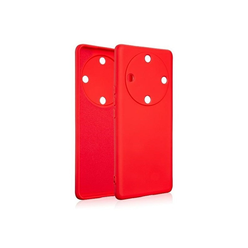 Husa Spate Upzz No Logo, Compatibila Cu Honor Magic 5 Lite, Alcantara La Interior, Rosu