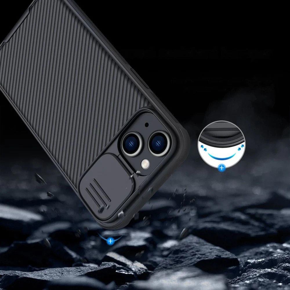Husa telefon, Nillkin, TPU, Compatibila cu iPhone 14 Plus, Negru