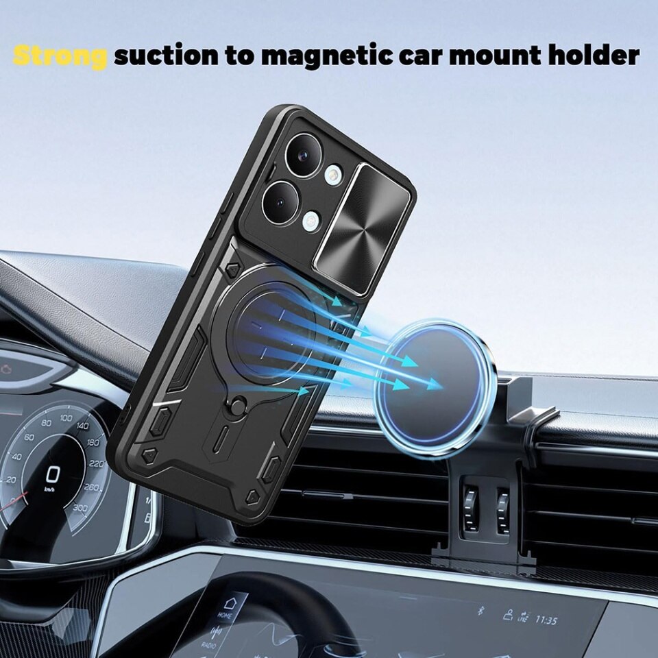 Husa pentru Xiaomi Redmi A7 Pro 4G, Inel Magnetic, Protectie Camera, set cu sticker, CamGuard Pro, Albastru