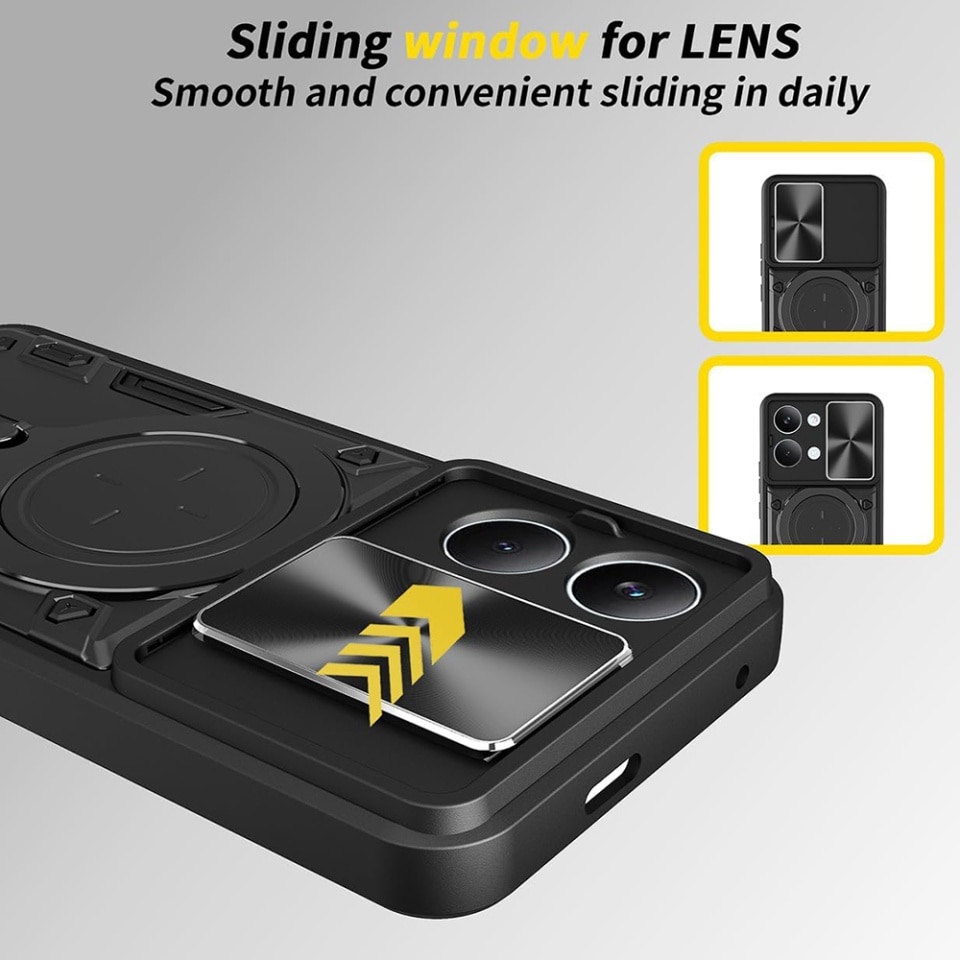 Husa pentru Xiaomi Redmi A7 Pro 4G, Inel Magnetic, Protectie Camera, set cu sticker, CamGuard Pro, Albastru