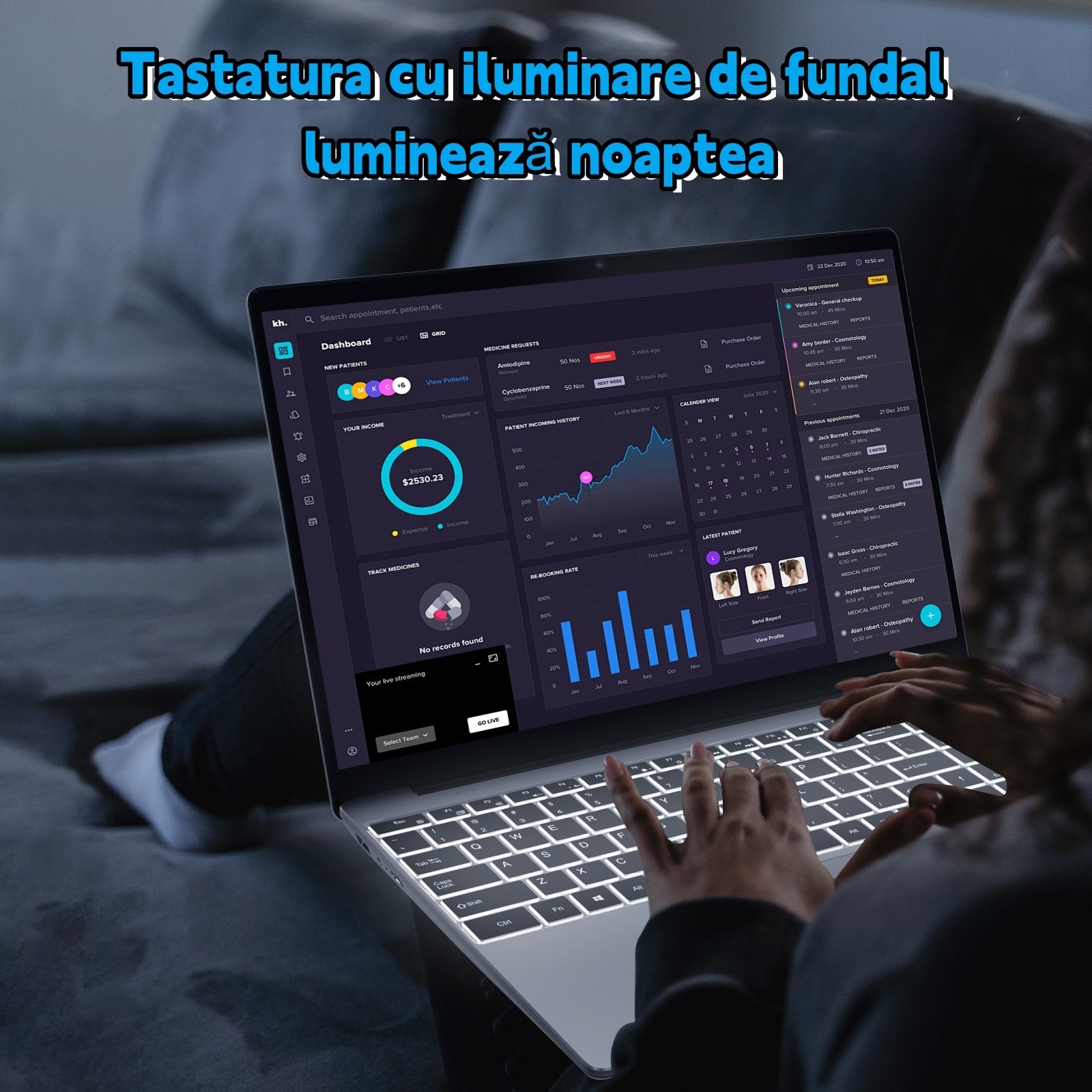 Laptop Business Auusda, procesor Centrino N95, 32GB RAM, SSD 1TB, ecran IPS 15.6" FHD, tastatura iluminata, Windows 11 Pro