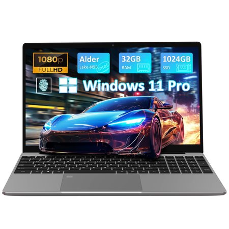 Laptop Business Auusda, procesor Centrino N95, 32GB RAM, SSD 1TB, ecran IPS 15.6" FHD, tastatura iluminata, Windows 11 Pro