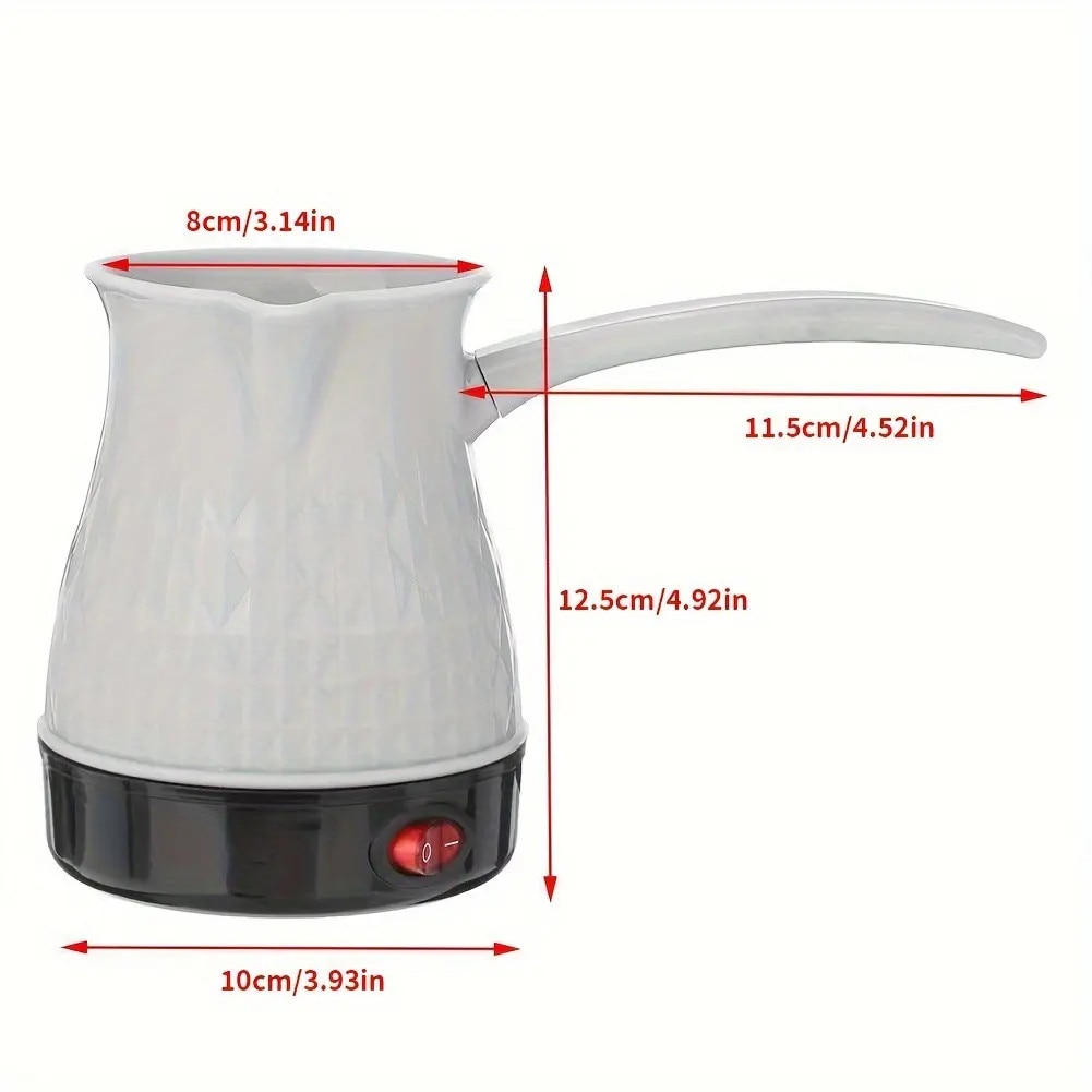 Cafetiera electrica pentru cafea turceasca k0367-0715-HS7555, incalzire rapida, element din otel inoxidabil ascuns, maner rezistent la caldura, 300 ml, alb