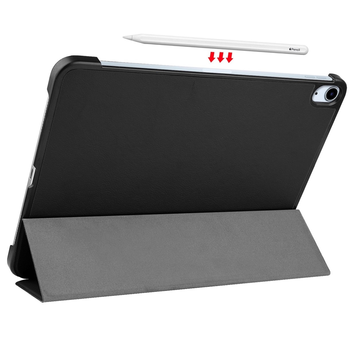 Carcasa Smart Folio, marca THD, pentru tableta Apple iPad Air 10.9 inch, generatia 4, negru