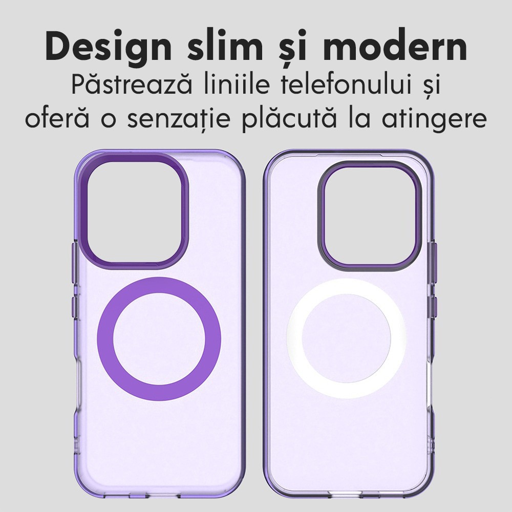 Husa pentru Honor 600 / 600 Pro DaDen® CandyCase MagSafe, Antisoc, Incarcare wireless, Butoane protejate, Mov