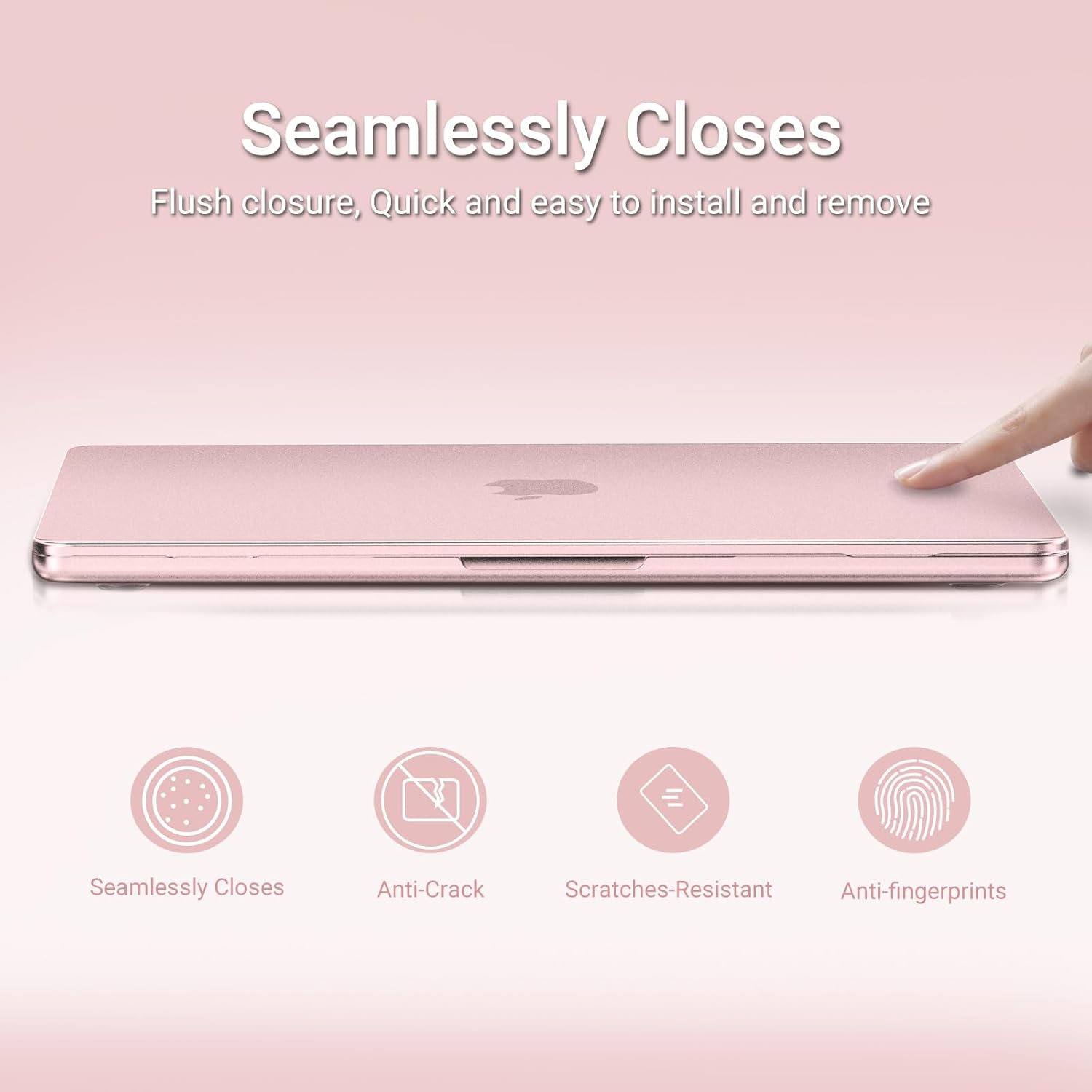 Husa de protectie pentru Macbook Neo 13 inch A3404, Ultra-subtire, Blush Roz