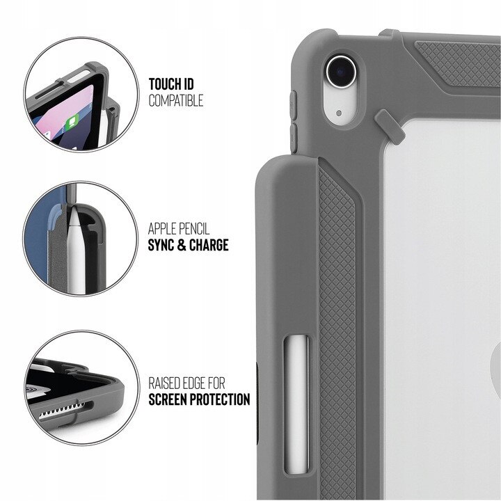 Husa de protectie cu suport pentru Apple Pencil Pipetto, Pentru iPad Air 10.9"/2020, Albastru