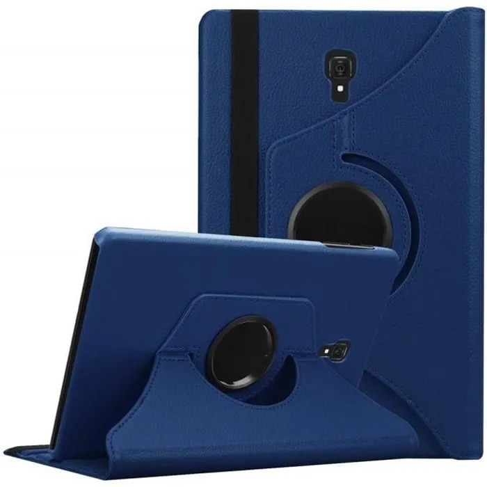 Husa tableta 10.5 inch, piele PU, suport rotativ 360°, albastru