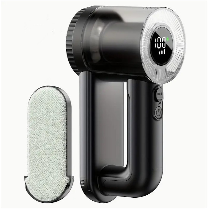 Indepartator electric de scame, baterie reincarcabila incorporata de 1800 mAh, 3 viteze reglabile, afisaj LED, cablu USB-C (negru)