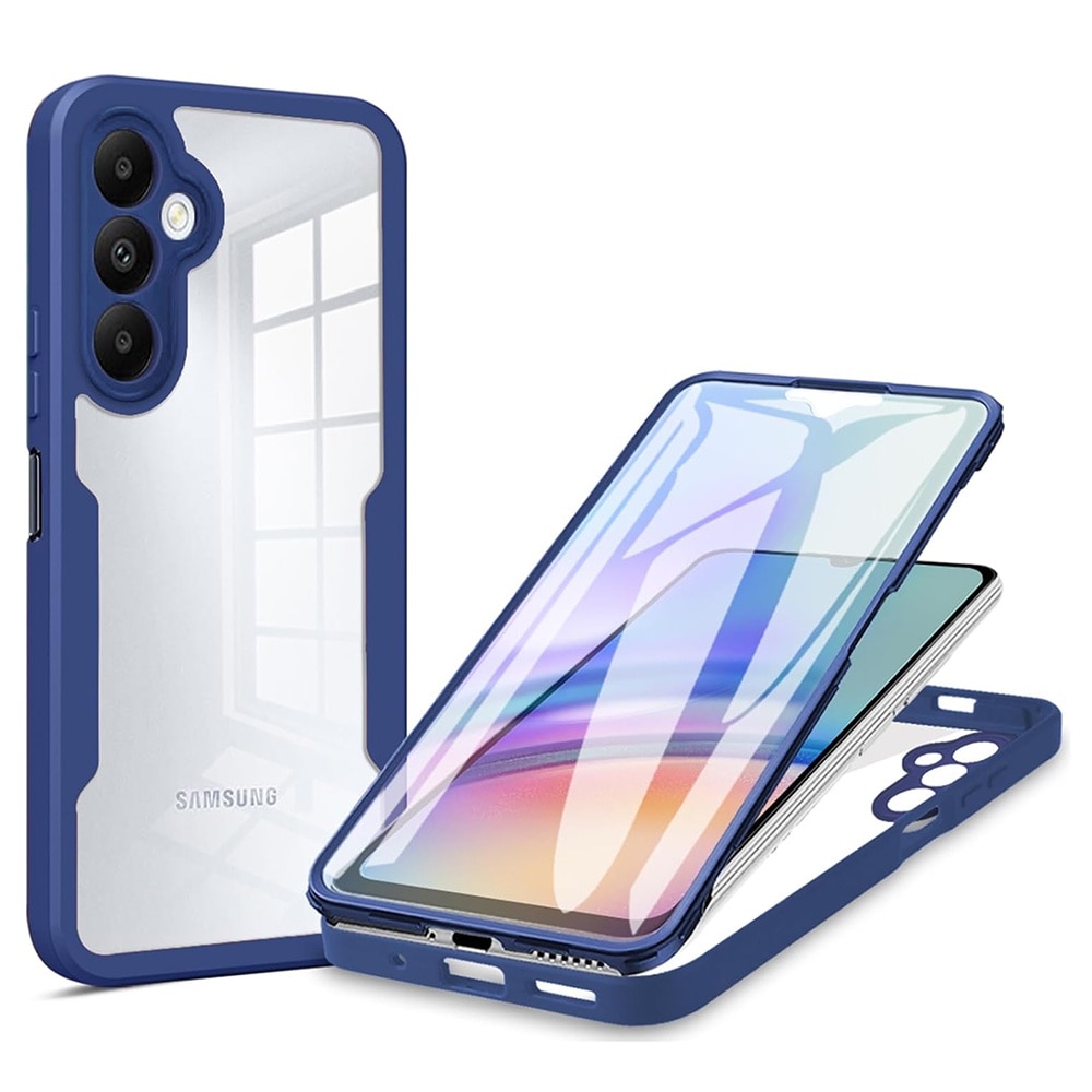 Husa pentru Samsung Galaxy A15 4G/A15 5G DaDen® ColorVerse 360, Antisoc, Protectie completa spate-ecran, Albastru