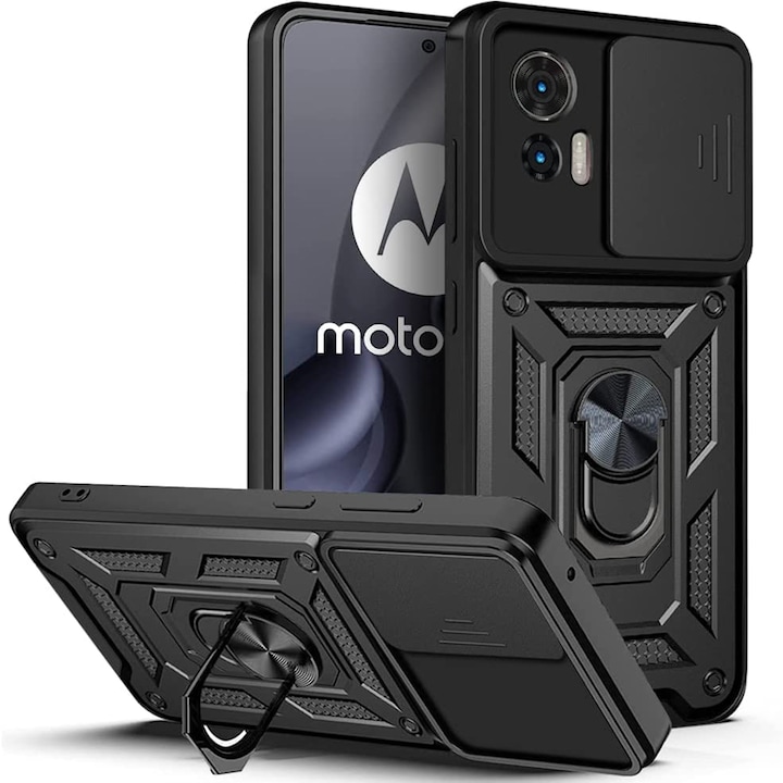 Husa Motorola Edge 30 Neo protectie camera Techsuit CamShield Series, negru
