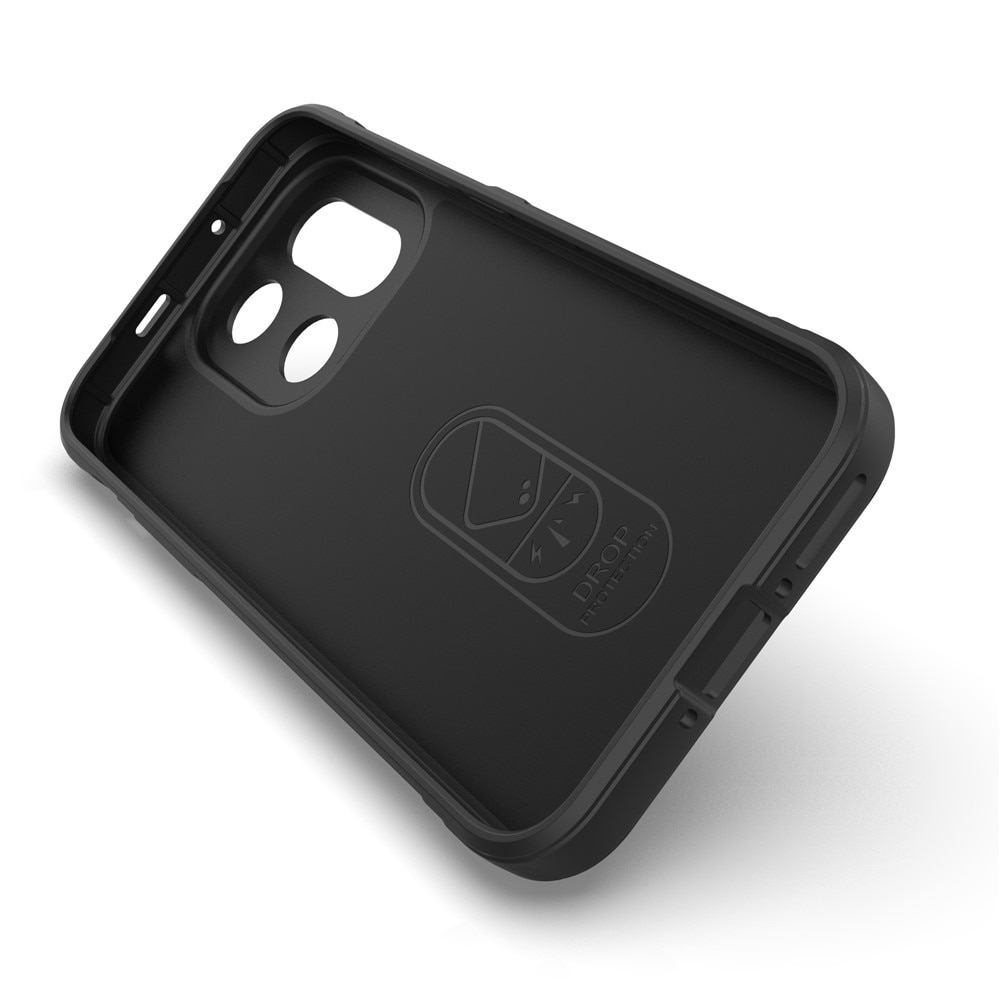 Husa pentru OnePlus 15, SKYDDAR INNOVATION, Magic Shield, din Silicon Mat, set cu sticker, Negru