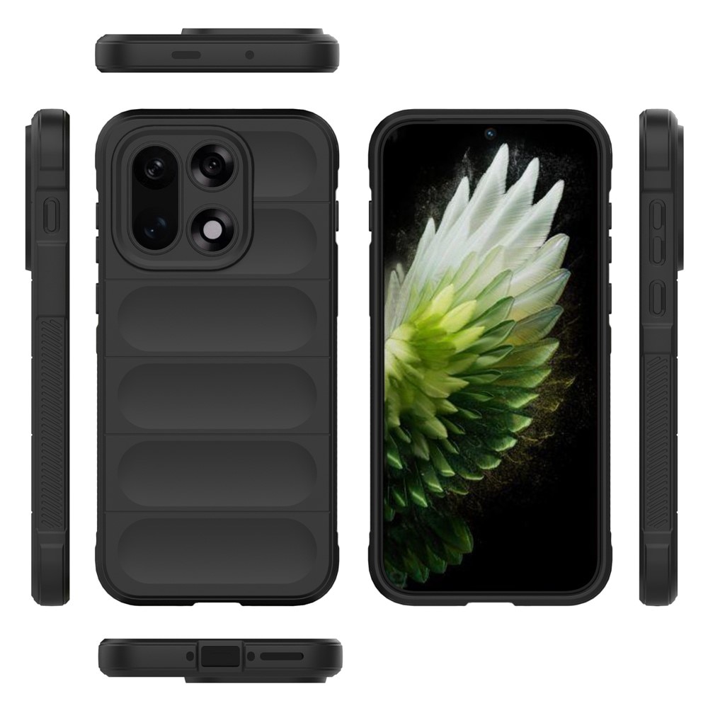 Husa pentru OnePlus 15, SKYDDAR INNOVATION, Magic Shield, din Silicon Mat, set cu sticker, Negru