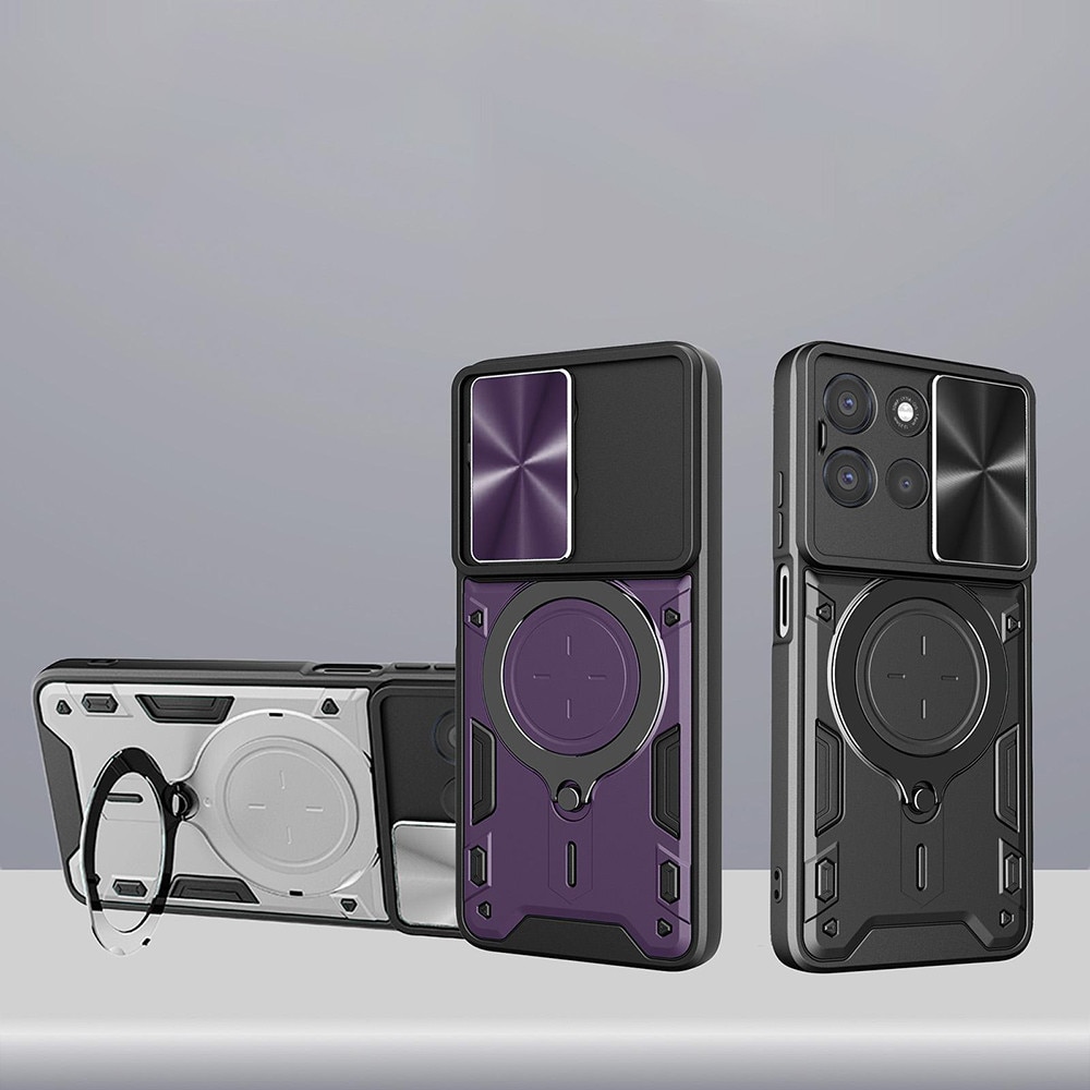 Husa pentru Oppo Reno 16 / 16 Pro 5G cu protectie pentru camera si suport magnetic integrat Ring Shockproof, albastru
