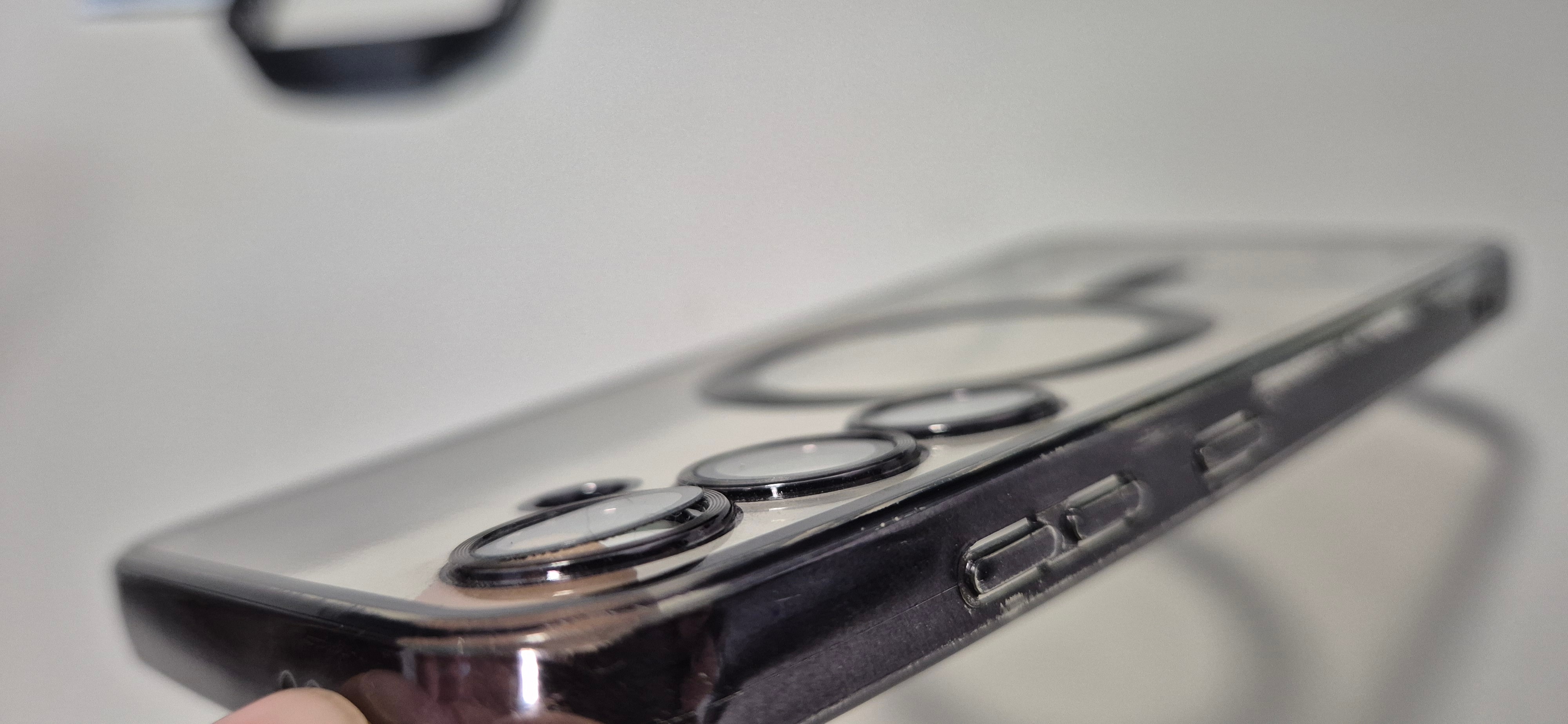 Husa compatibila cu Samsung Galaxy S24 Plus, ALC MOBILE, pentru telefon mobil cu protectie pentru camera, Tehnologie MagSafe, rezistenta la socuri, contur Silver