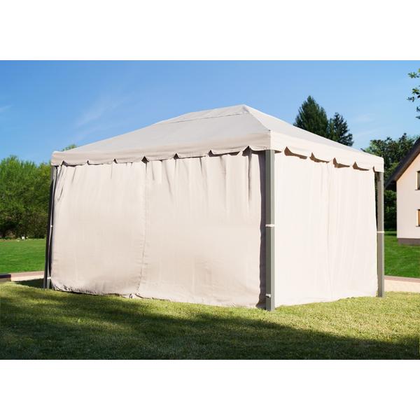 Pavilion gradina Naterial, aluminiu/poliester, 400 x 300 cm, H 282 cm, Bej