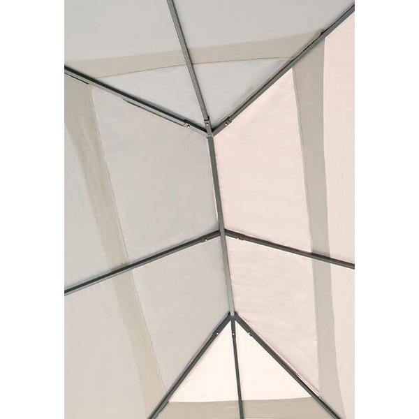 Pavilion gradina Naterial, aluminiu/poliester, 400 x 300 cm, H 282 cm, Bej