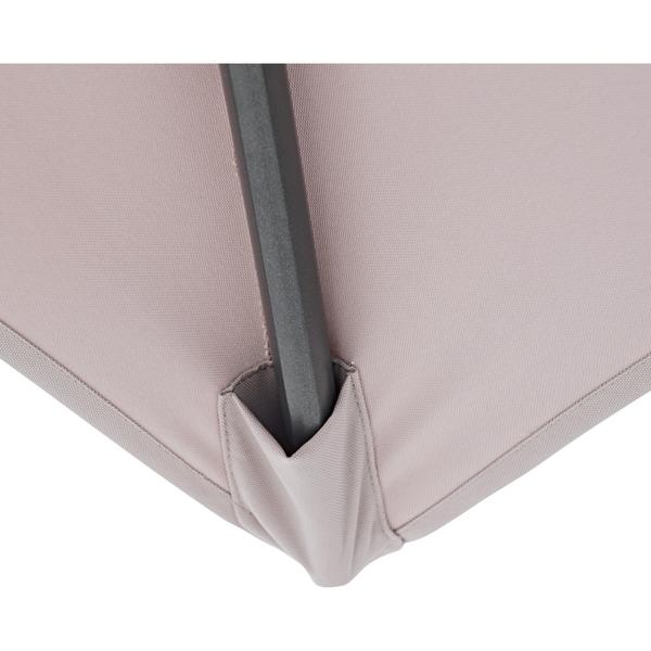 Umbrela terasa Naterial, otel/poliester, 286 x 286 cm, H 264 cm, Taupe