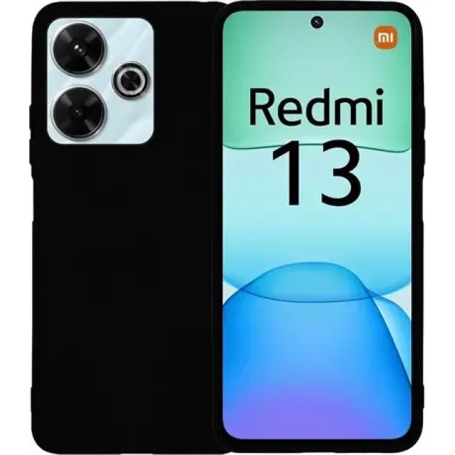 Set husa silicon mat si sticla securizata Vivid Redmi 13 4G negru