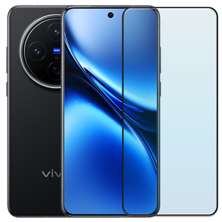 Folie din sticla securizata pentru Vivo X200 Pro, HAMSTERBOX Glass Shield, Protectie completa ecran, Full face, Aplicare rapida, Case Friendly, Transparenta