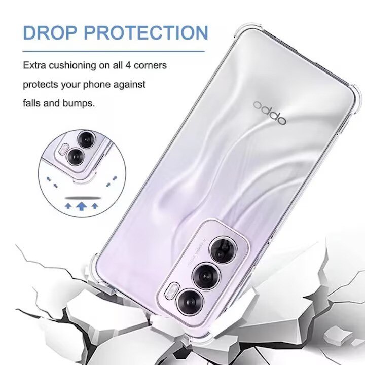 Husa Soft TPU Antisoc compatibila cu Oppo Reno 13 Pro, Clear