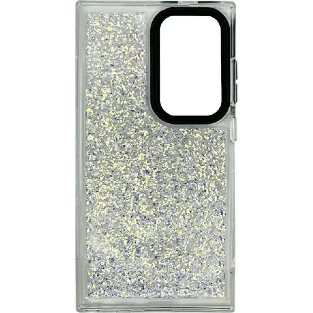 Husa telefon Vivid, Glitter Shine, pentru Samsung Galaxy S24 Ultra, argintie, silicon