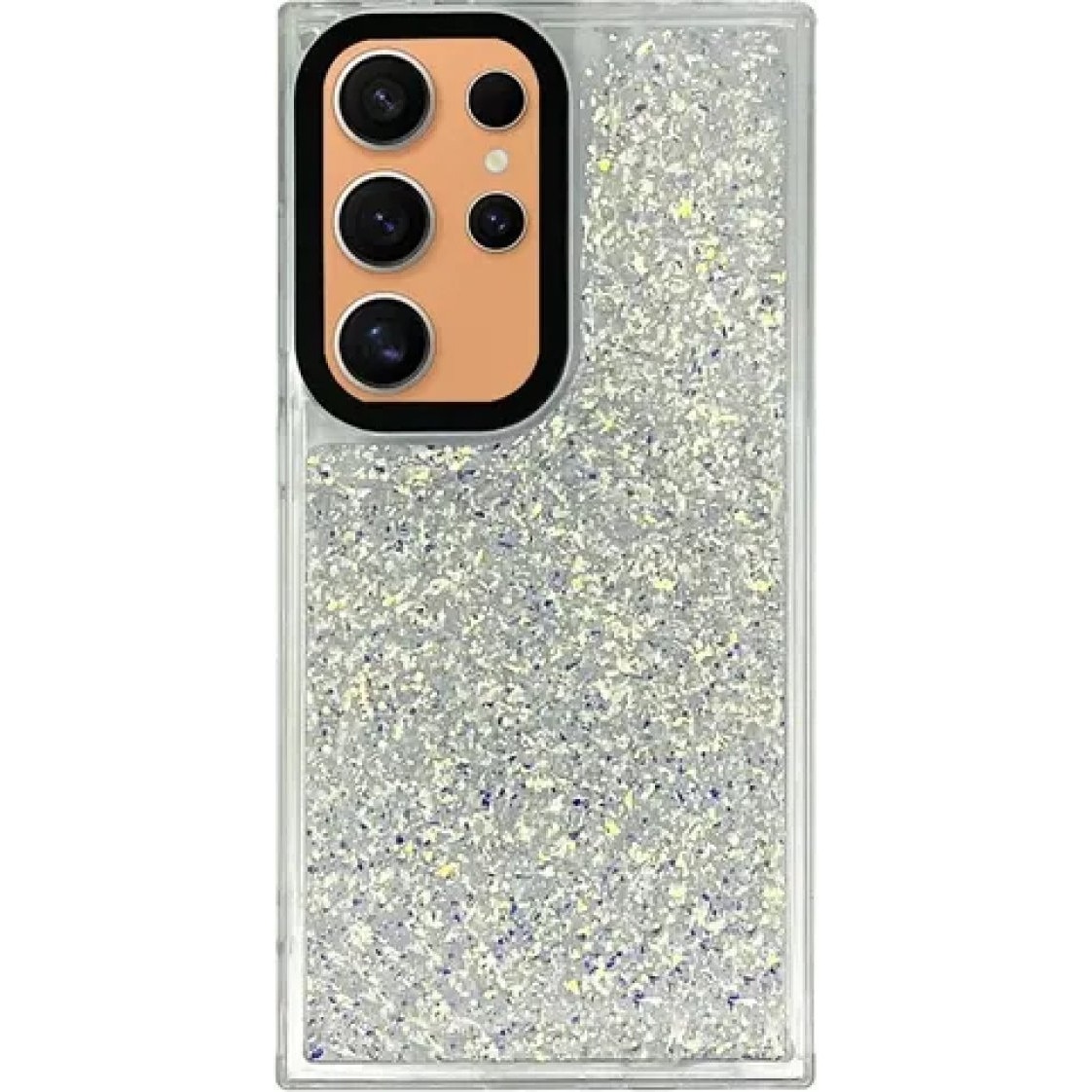 Husa telefon Vivid, Glitter Shine, pentru Samsung Galaxy S24 Ultra, argintie, silicon