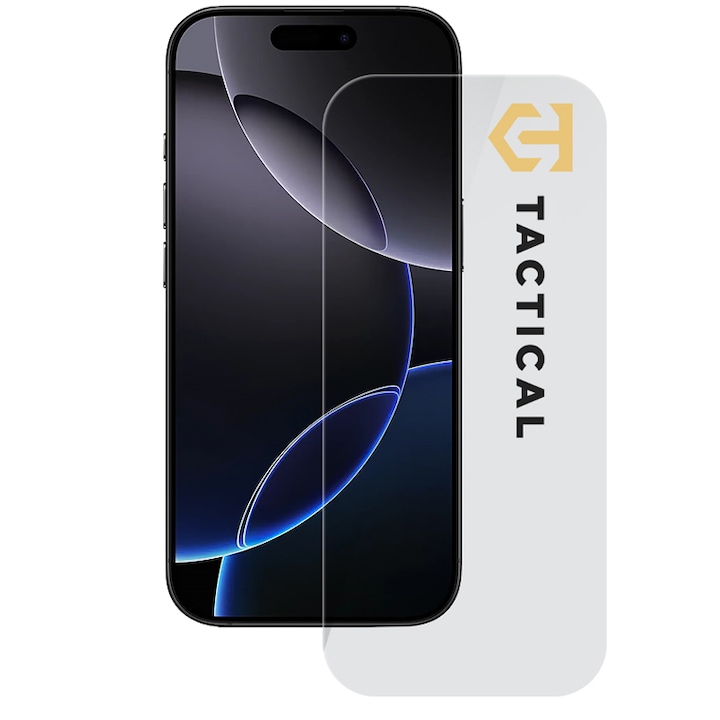 Folie de protectie Tactical 2.5D pentru iPhone 16 Pro, Transparent