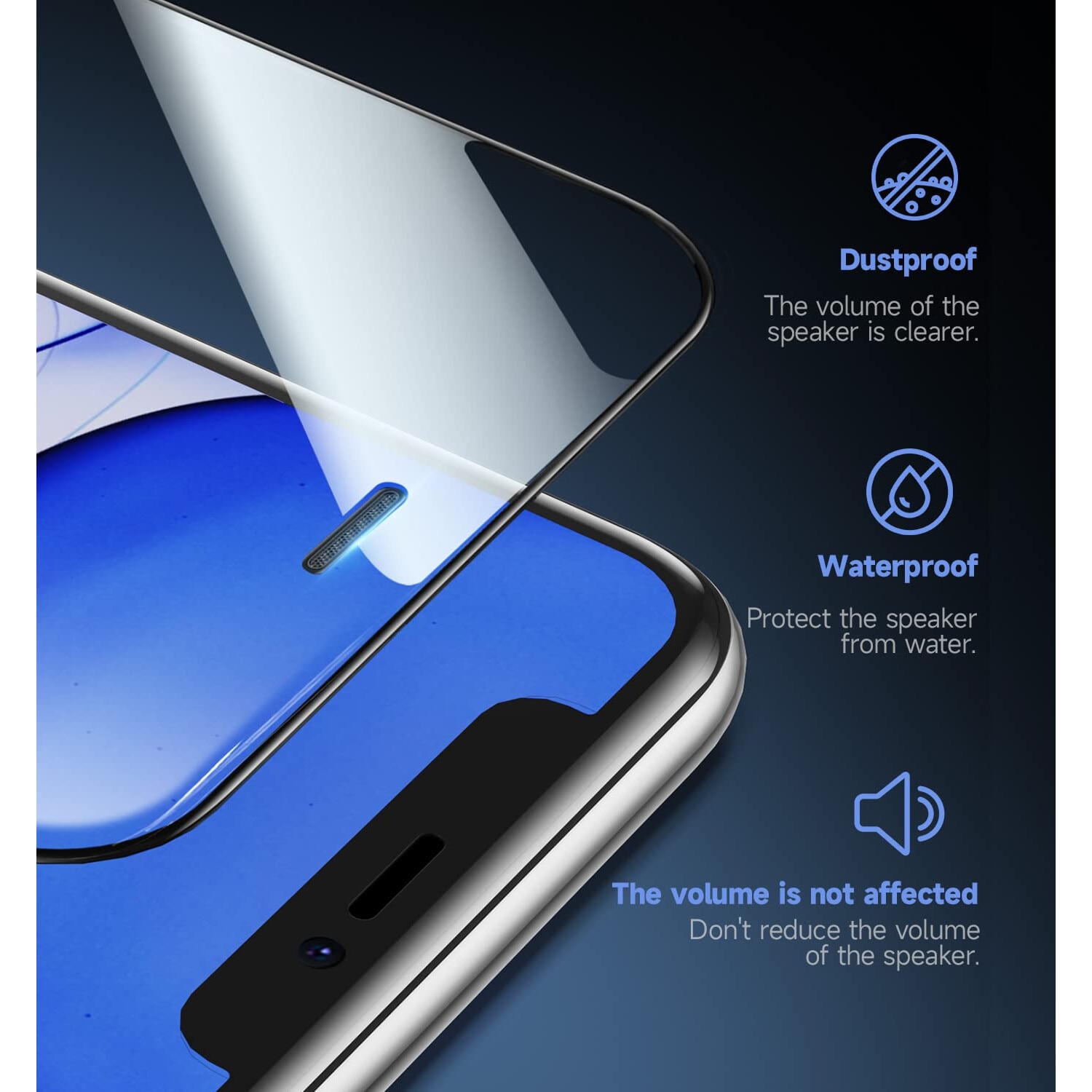 Folie de protectie pentru telefon, Happy, Sticla securizata, Kit de instalare, Pentru iPhone 12, Transparent