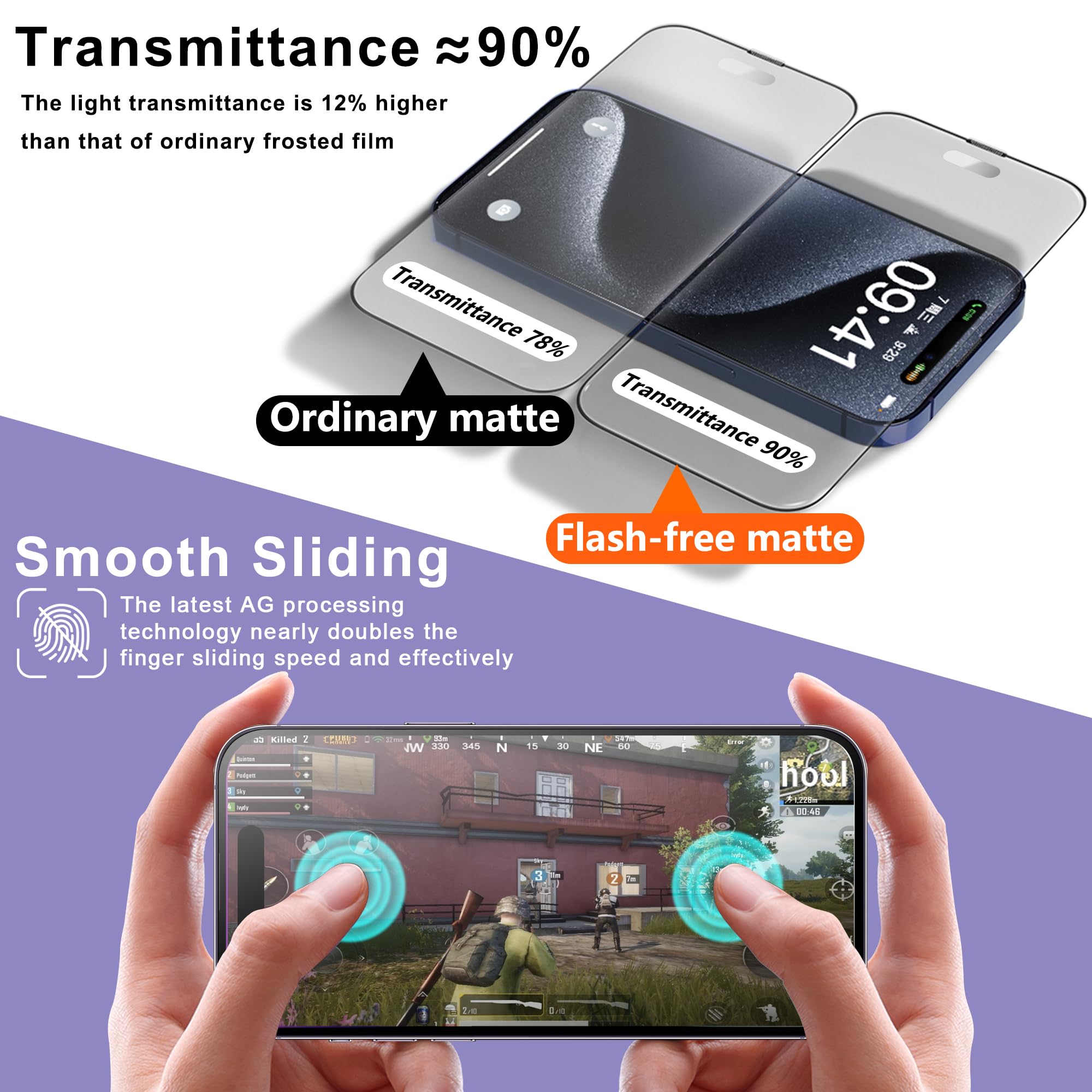 Folie de protectie pentru telefon, Happy, Sticla securizata, Kit de instalare, Pentru iPhone 12, Transparent