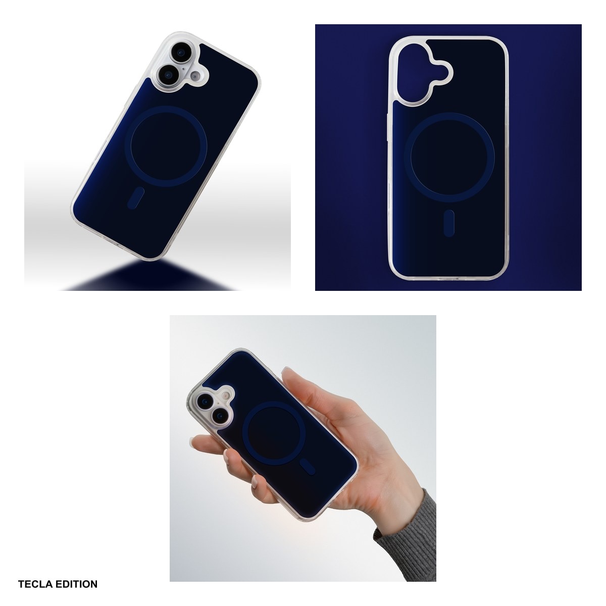 Husa Lowkey Mag pentru Apple iPhone 15, Carcasa magnetica, Albastru inchis