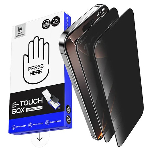Folie Telefon Privacy pentru iPhone 17 AIR HEYBINGO, E-Touch Box, 2 Buc, din Sticla Securizata Duritate 9H, Cu Kit de Aplicare Instanta si Functie Automata de Indepartare a Prafului, Rezistenta la zgarieturi, Nu lasa amprente